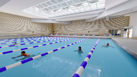 Construction de la piscine Les Fauvelles